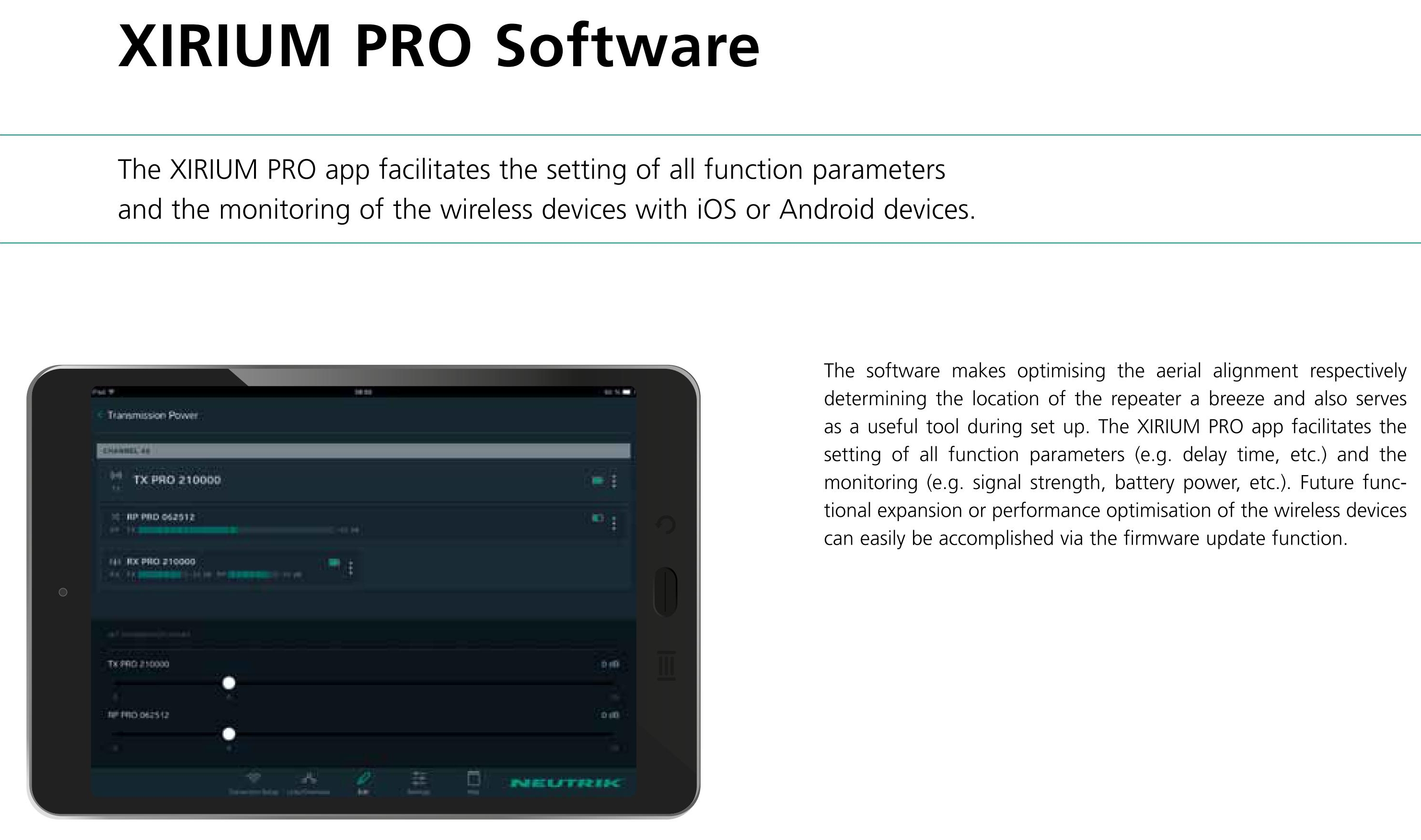 XIRIUM PRO Europe Software App