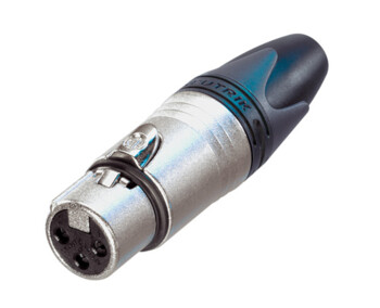 Cable para micrófono XLR 1 m Designacable NC3FXX-VDMIPE0100-NC3MXX color negro 